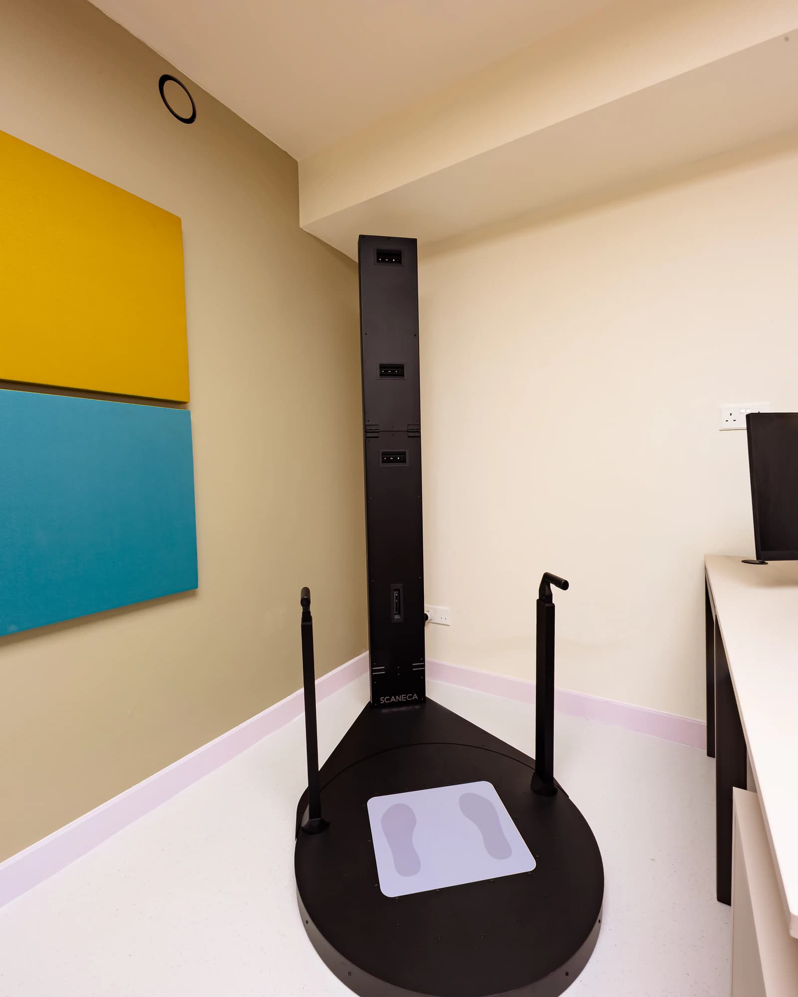 The Scaneca body-composition scanner in the AION clinical suite in Limassol